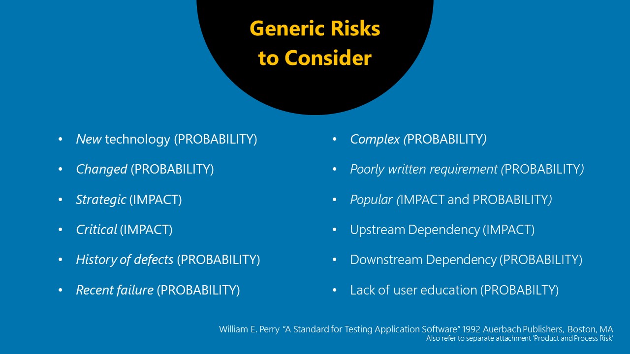 Generic Risk Factors