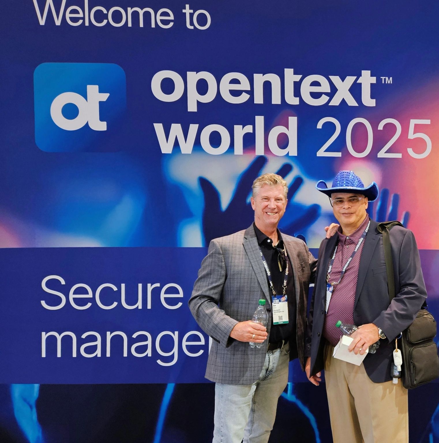 With partners and customers at OpenText World.