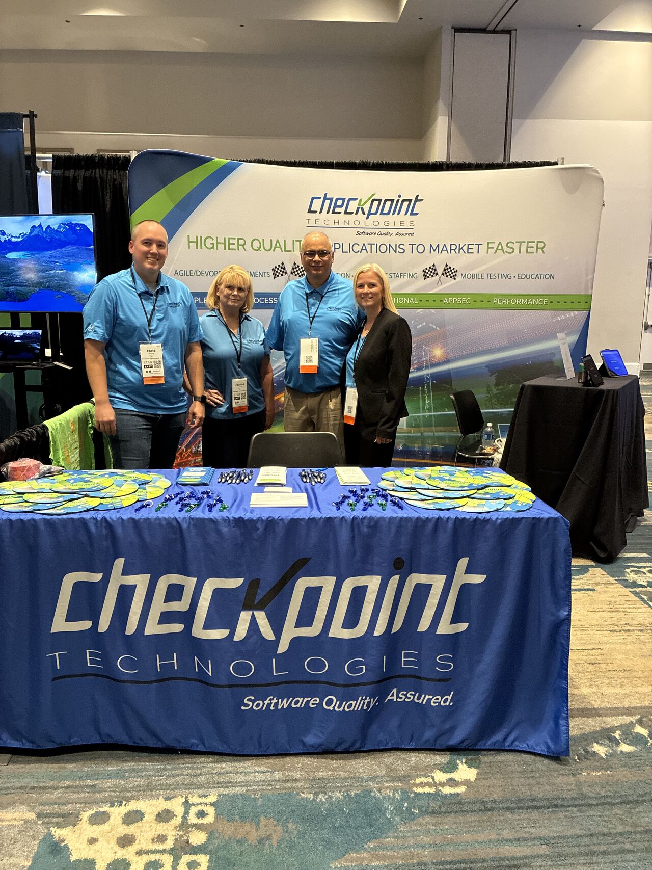The Checkpoint Technologies team at the conference.